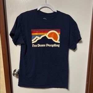 Navy Graphic Tee Size M